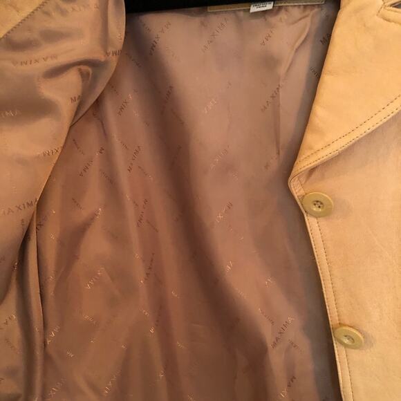 Vintage Wilson’s Leather Maxima Tan Leather Blazer - Picture 13 of 15